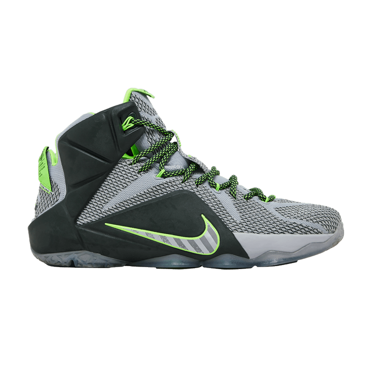 Nike LeBron 12 'Dunkman' — Wolf Grey/Reflect Silver-Black-Electric Green