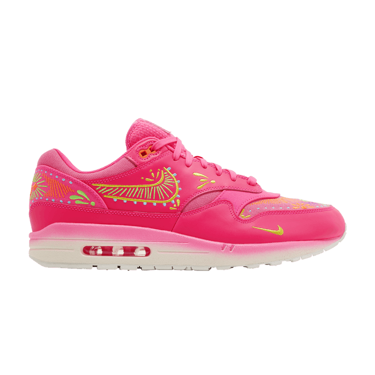 Nike Air Max 1 Premium 'Día De Muertos' — Hyper Pink/Sail/Opti Yellow/Green Strike