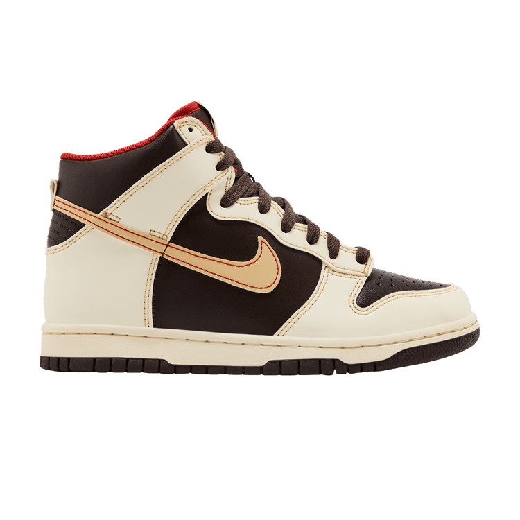 Nike Dunk High GS 'Baroque Brown' — Baroque Brown/Sesame/Coconut Milk/Mystic Red