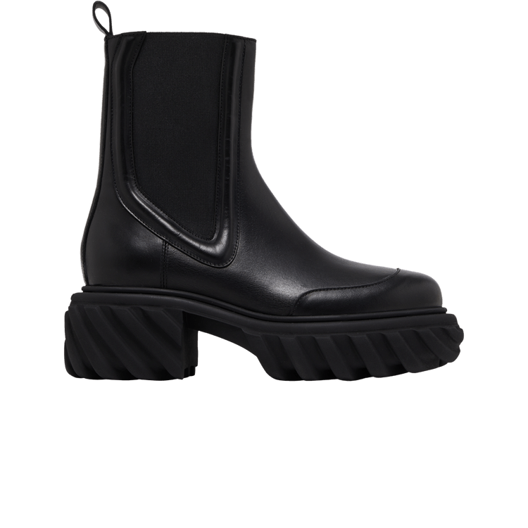 Off-White Wmns Tractor Motor Chelsea Boot 'Black' — Black