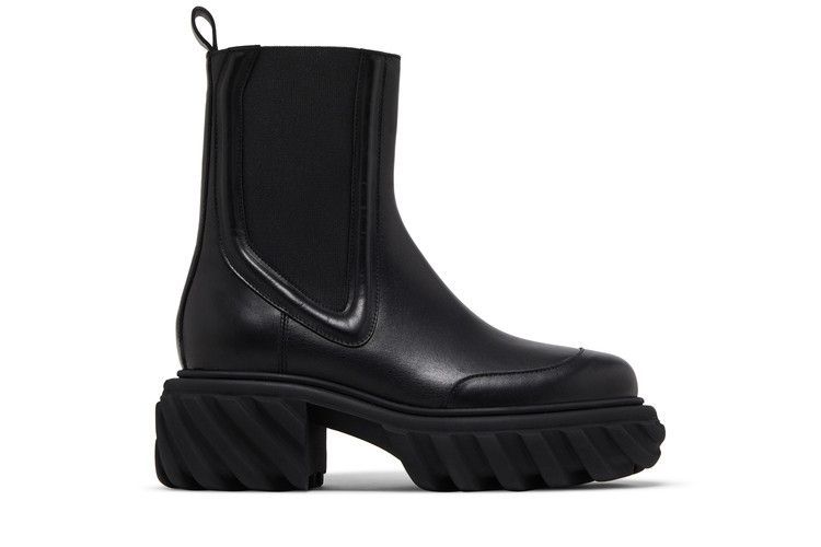 Off-White Wmns Tractor Motor Chelsea Boot 'Black' — Black
