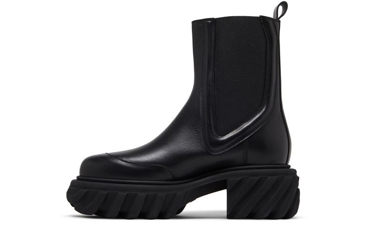 Off-White Wmns Tractor Motor Chelsea Boot 'Black' — Black