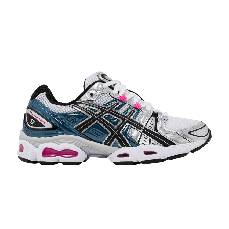 ASICS Wmns Gel Nimbus 9 'Blue Pink Glo' — White/Pink Glo