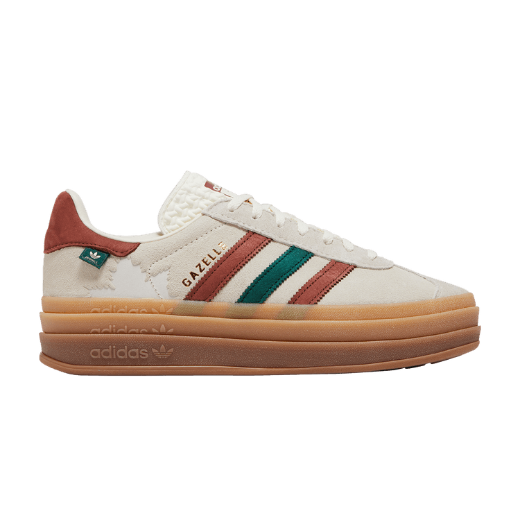 adidas Wmns Gazelle Bold 'Maple Leaf' — Cream White/Wild Sepia/Collegiate Green