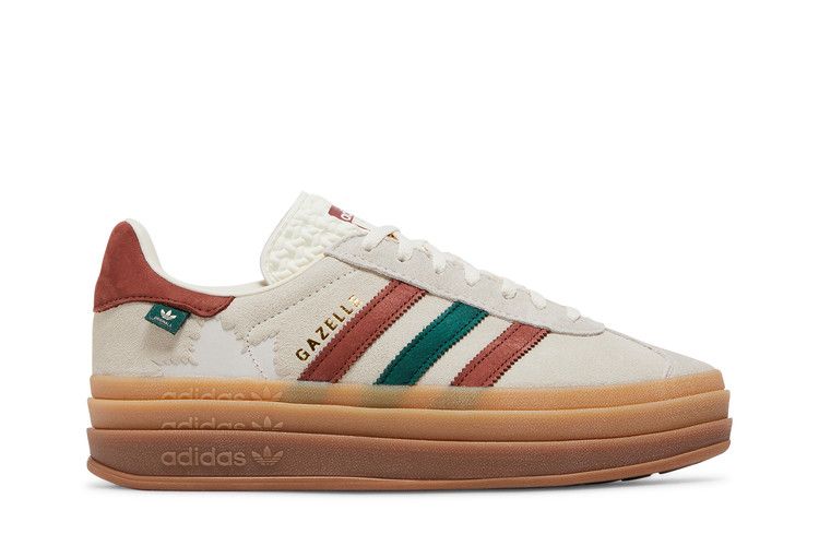 adidas Wmns Gazelle Bold 'Maple Leaf' — Cream White/Wild Sepia/Collegiate Green