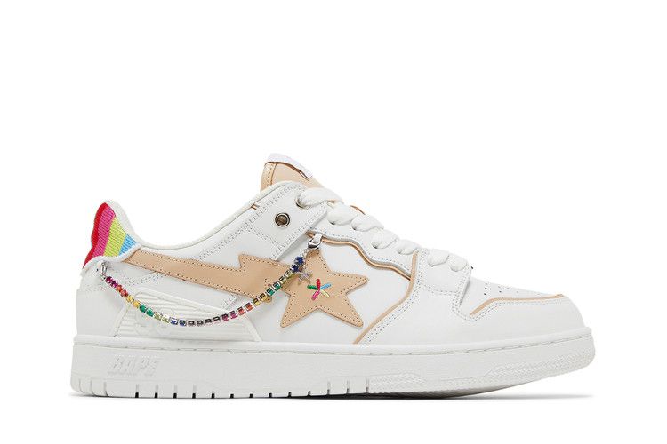 BAPY x BAPE Sk8 Sta 'Rainbow' — White/Beige