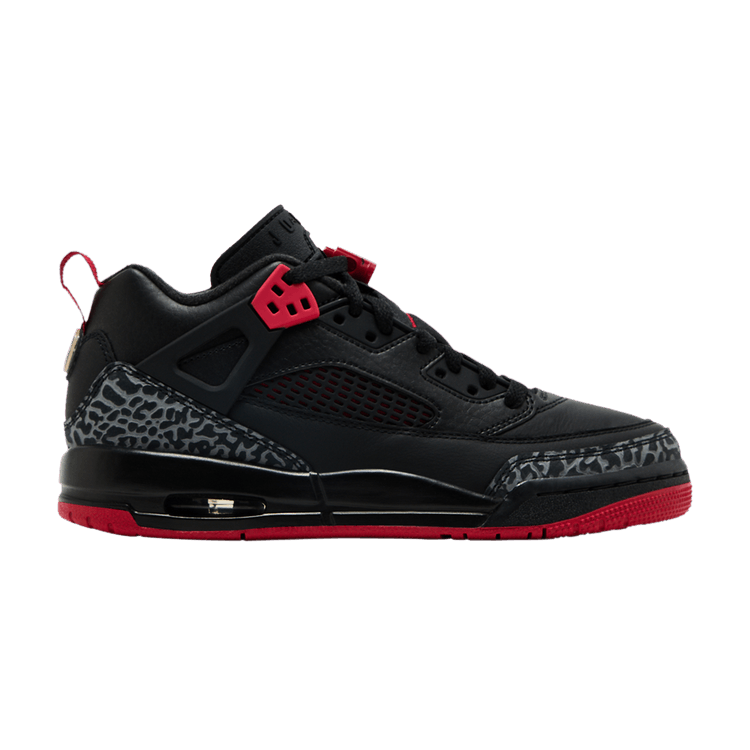 Air Jordan Spizike Low GS 'Bred' — Black/Gym Red/Cool Grey/Sail