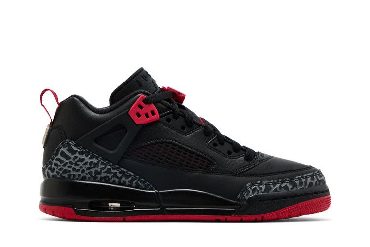 Air Jordan Spizike Low GS 'Bred' — Black/Gym Red/Cool Grey/Sail