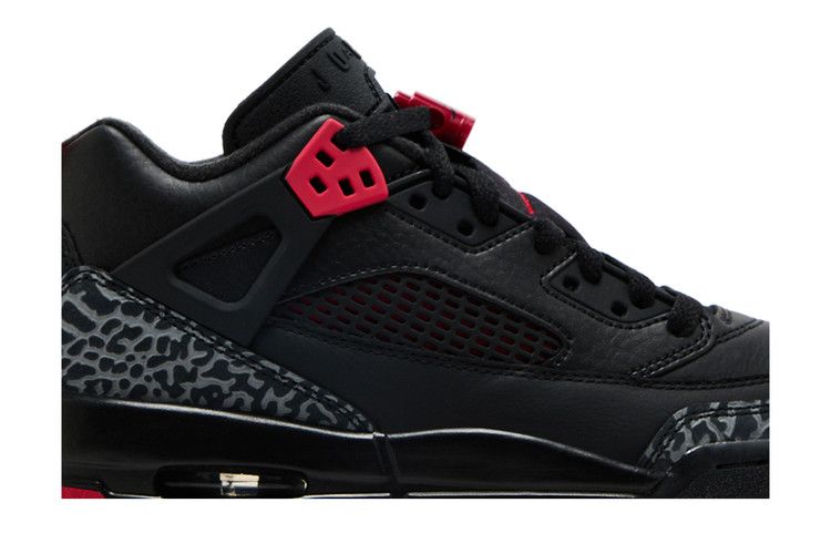 Air Jordan Spizike Low GS 'Bred' — Black/Gym Red/Cool Grey/Sail