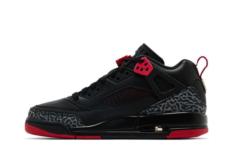 Air Jordan Spizike Low GS 'Bred' — Black/Gym Red/Cool Grey/Sail