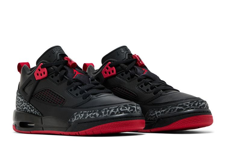 Air Jordan Spizike Low GS 'Bred' — Black/Gym Red/Cool Grey/Sail