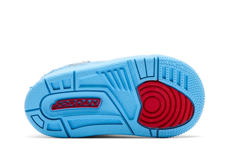 Air Jordan Spizike Low TD 'Houston Oilers' — Football Blue/Fountain Blue/University Red