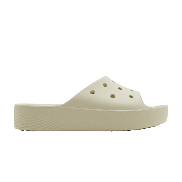 Crocs Wmns Classic Platform Slide 'Bone' — Bone