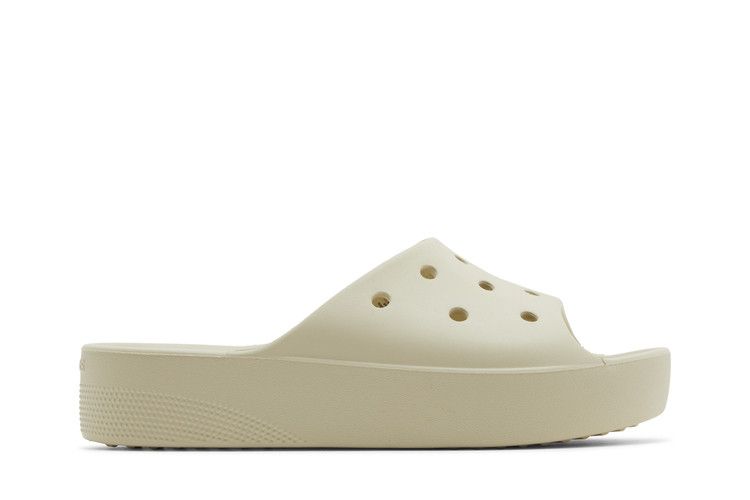 Crocs Wmns Classic Platform Slide 'Bone' — Bone