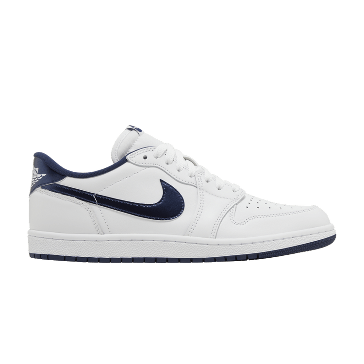 Air Jordan 1 Retro Low '85 OG 'Metallic Blue' 2024 — Summit White/Navy/White