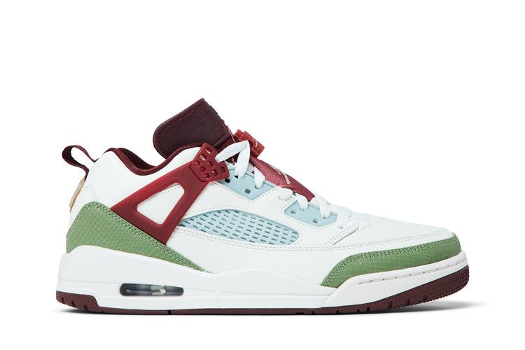 Air Jordan Spizike Low 'Year of the Dragon' — Sail/Oil Green/Dark Team Red/Metallic Gold Grain