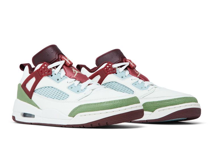 Air Jordan Spizike Low 'Year of the Dragon' — Sail/Oil Green/Dark Team Red/Metallic Gold Grain