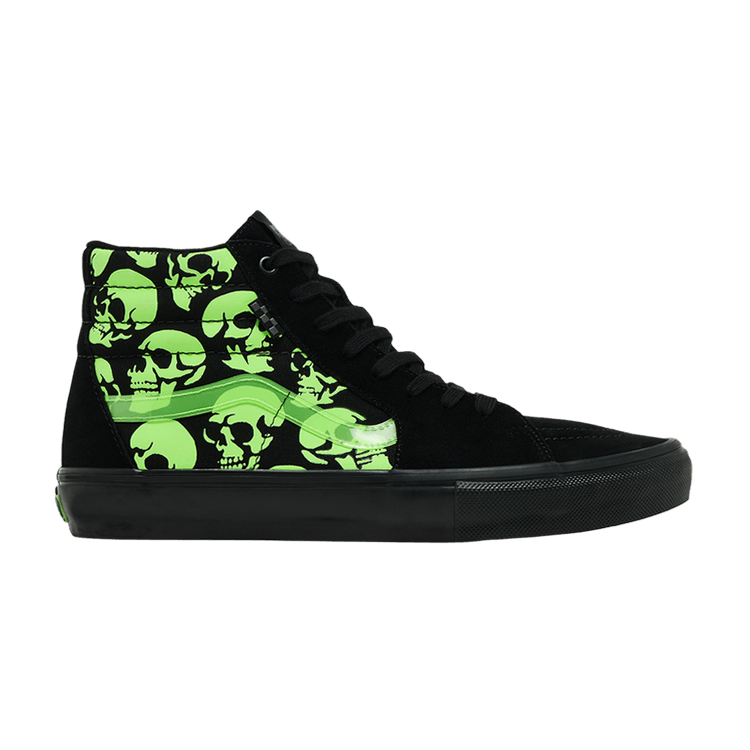 Vans Skate Sk8-Hi 'Glow Skulls' — Black/Green