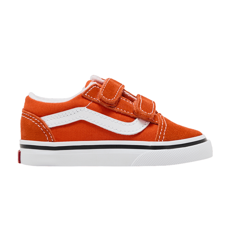 Vans Old Skool V Toddler 'Red Orange' — Red Orange