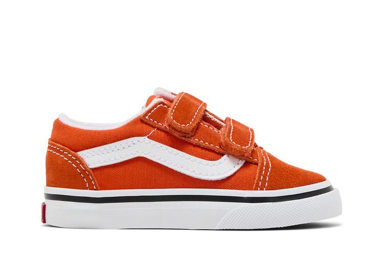 Vans Old Skool V Toddler 'Red Orange' — Red Orange