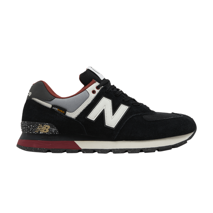 New Balance 574 Rugged 'Black Red' — Black/White/Red