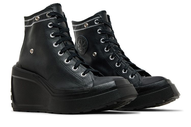 Martine Ali x Converse Wmns Chuck 70 De Luxe Wedge 'Triple Black' — Black/Black/Black