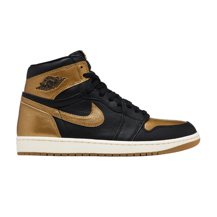 Air Jordan 1 Retro High OG 'Black Gold' — Black/Metallic Gold/Sail