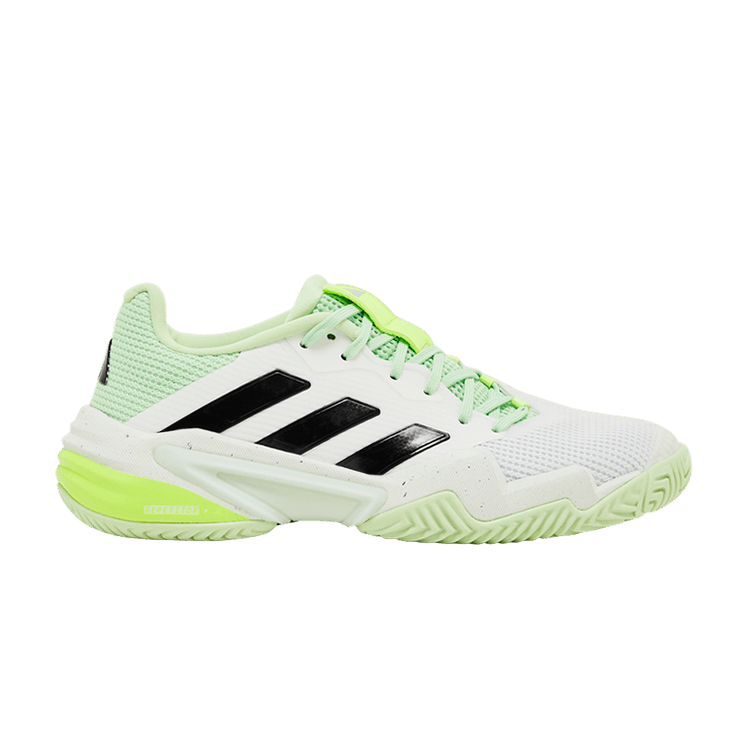 adidas Barricade 13 'White Semi Green Spark' — Cloud White/Core Black/Semi Green Spark