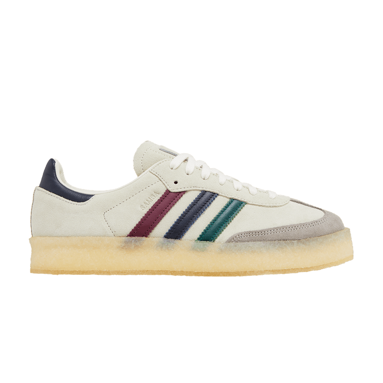 Ronnie Fieg x Clarks x adidas 8th Street Samba 'Kithmas Collection - Multi-Color Stripes' — Chalk White/Collegiate Green/Crimson/Navy