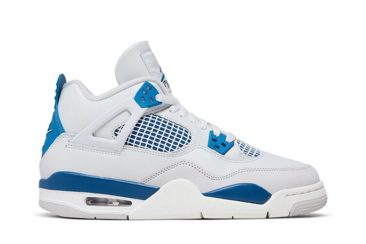 Air Jordan 4 Retro GS 'Military Blue' 2024 — Off White/Military Blue/Neutral Grey