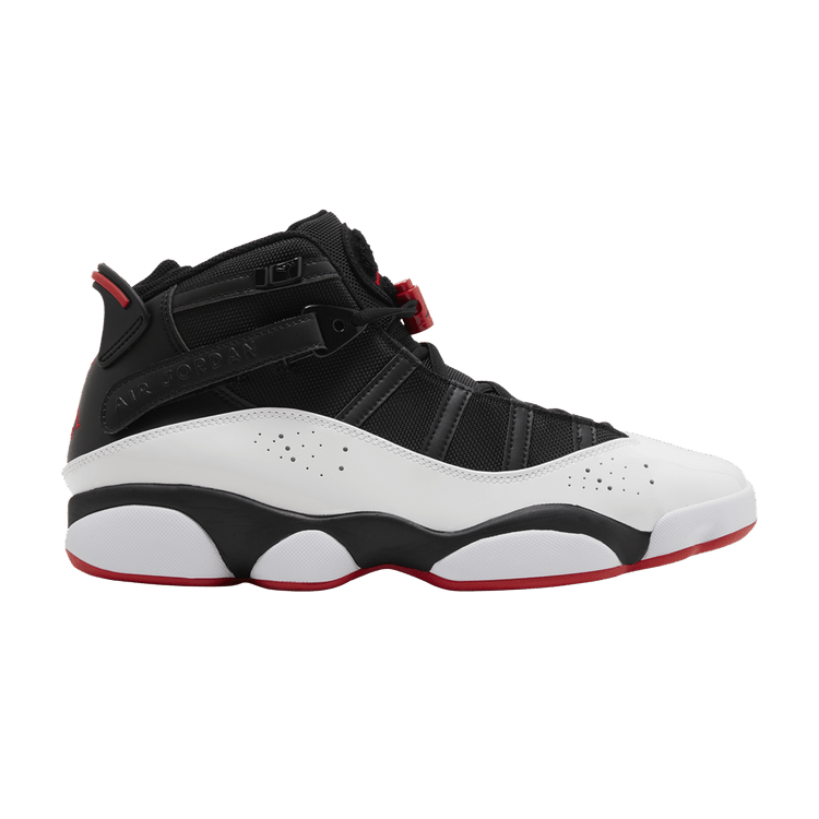 Air Jordan 6 Rings 'Black Varsity Red' — Black/White/University Red