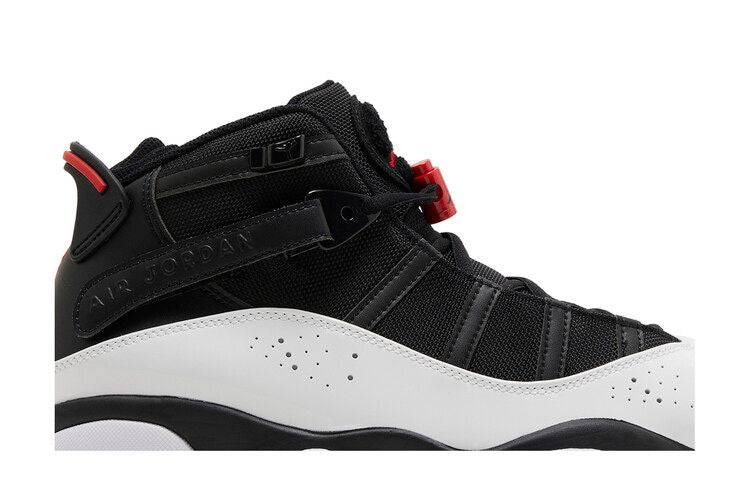 Air Jordan 6 Rings 'Black Varsity Red' — Black/White/University Red
