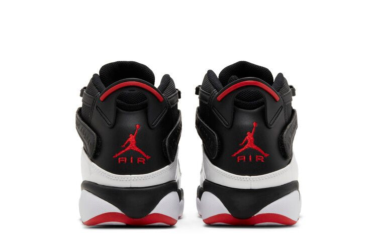 Air Jordan 6 Rings 'Black Varsity Red' — Black/White/University Red
