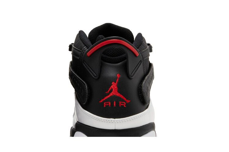 Air Jordan 6 Rings 'Black Varsity Red' — Black/White/University Red