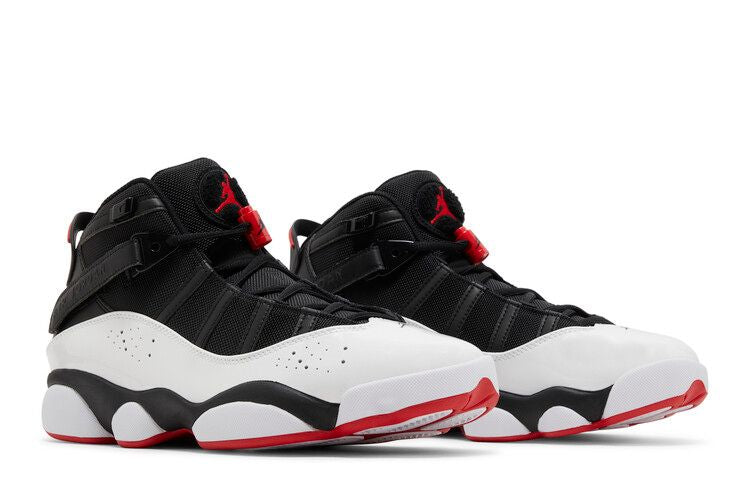 Air Jordan 6 Rings 'Black Varsity Red' — Black/White/University Red
