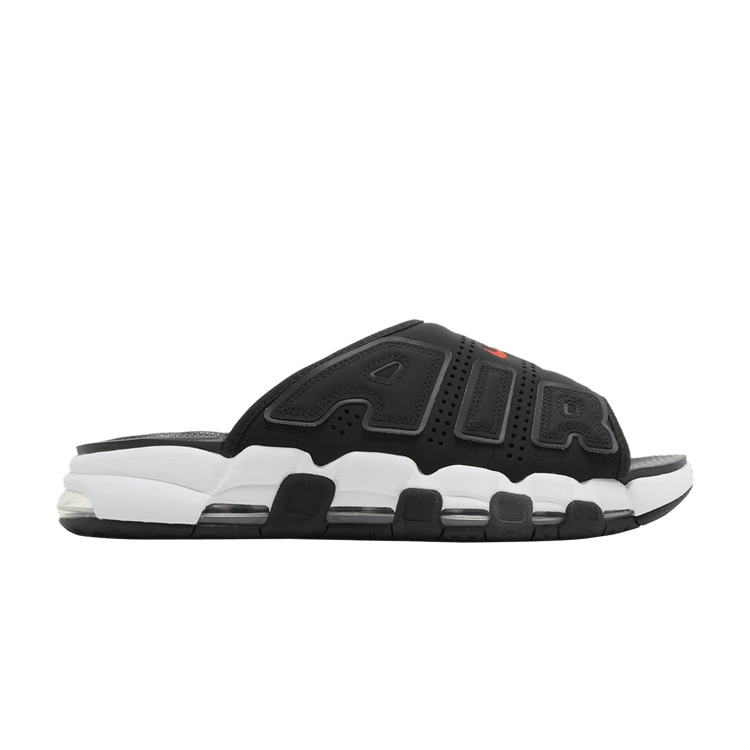 Nike Air More Uptempo Slide 'Black White Red' — Black/Black/Clear/White