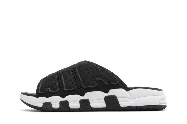Nike Air More Uptempo Slide 'Black White Red' — Black/Black/Clear/White (4)