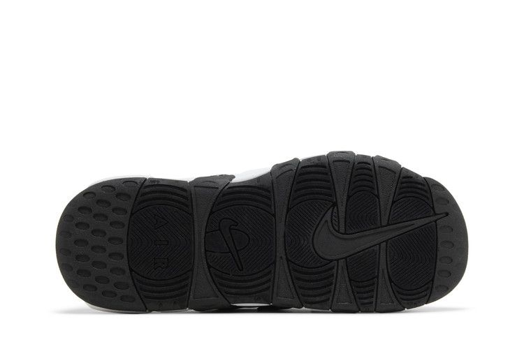 Nike Air More Uptempo Slide 'Black White Red' — Black/Black/Clear/White (5)