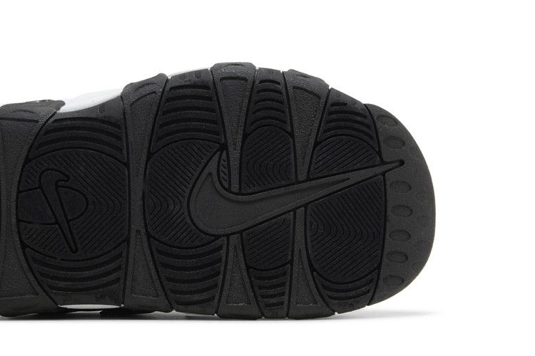 Nike Air More Uptempo Slide 'Black White Red' — Black/Black/Clear/White (6)