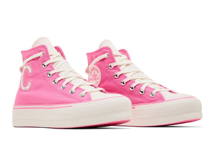 Converse Wmns Chuck Taylor All Star Lift Platform Retro Varsity High 'Oops Pink' — Oops Pink/Oops Pink