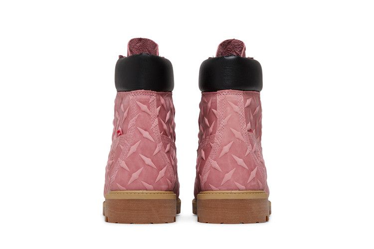 Supreme x Timberland 6 Inch Premium Waterproof Boot 'Embossed Diamond Plate - Pink' — Pink