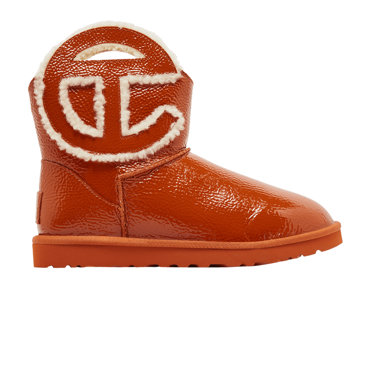 UGG Telfar x Logo Mini Boot 'Crinkle - Spicy Pumpkin' — Spicy Pumpkin