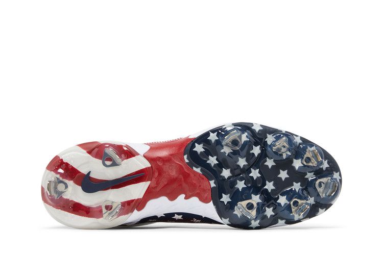 Nike Alpha Huarache Elite 3 Mid 'Stars and Stripes' — Blue Force/University Red/Metallic Gold/White