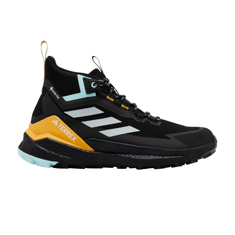 Adidas Terrex Free Hiker GORE-TEX 2.0 'Black Aqua Yellow' — Core Black/Wonder Silver/Semi Flash Aqua