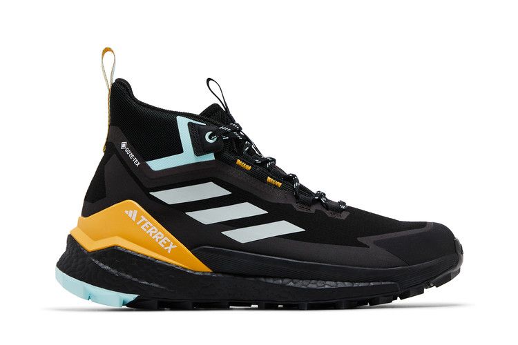 Adidas Terrex Free Hiker GORE-TEX 2.0 'Black Aqua Yellow' — Core Black/Wonder Silver/Semi Flash Aqua