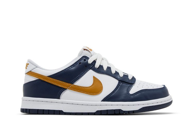 Nike Dunk Low GS 'Midnight Navy Wheat' — White/Wheat/Midnight Navy (2)