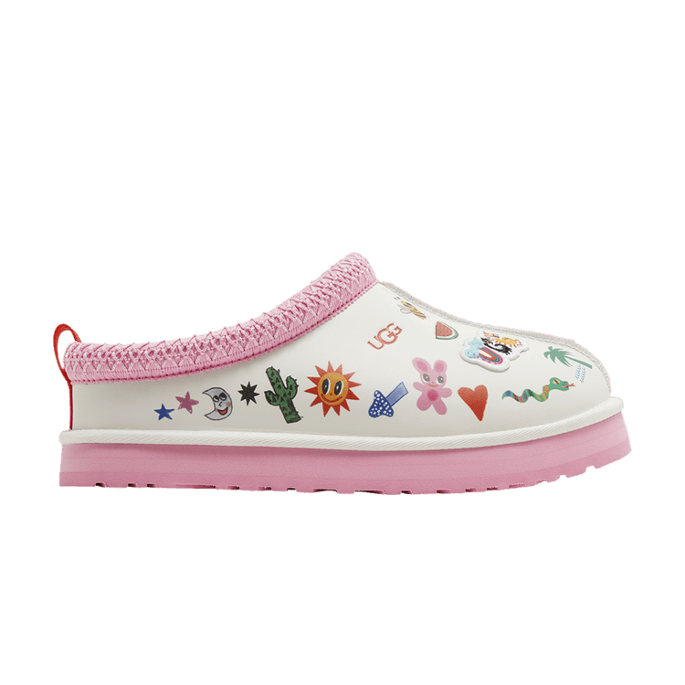 UGG Tazz Slipper Kids 'Pop Sketch' — White