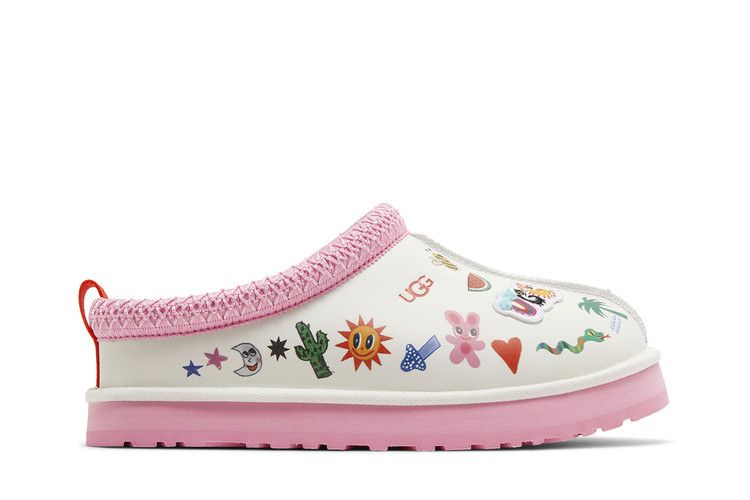 UGG Tazz Slipper Kids 'Pop Sketch' — White