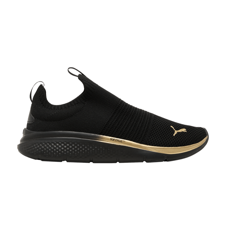 Puma Wmns Softride Pro Echo Slip-On 'Metal - Black Gold' — Black/Gold
