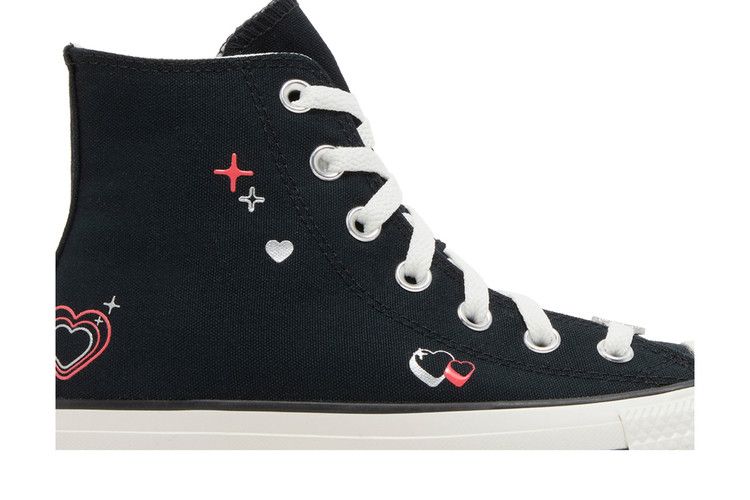 Converse Wmns Chuck Taylor All Star High 'Y2K Heart - Black' — Black/Vintage White/Fever Dream